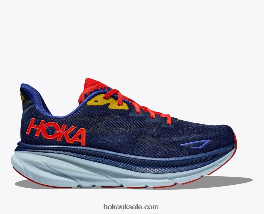 XHPD4N590 Clifton 9 Men Bellwether Blue/Dazzling Blue Hoka