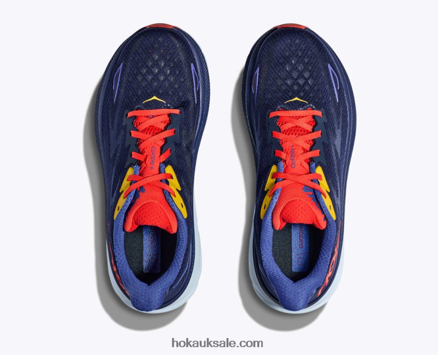 XHPD4N590 Clifton 9 Men Bellwether Blue/Dazzling Blue Hoka