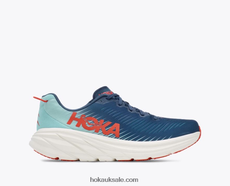 XHPD4N602 Rincon 3 Men Real Teal/Eggshell Blue Hoka