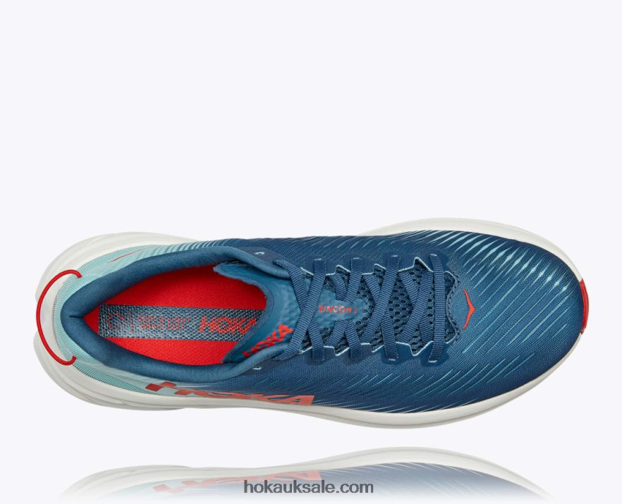 XHPD4N602 Rincon 3 Men Real Teal/Eggshell Blue Hoka