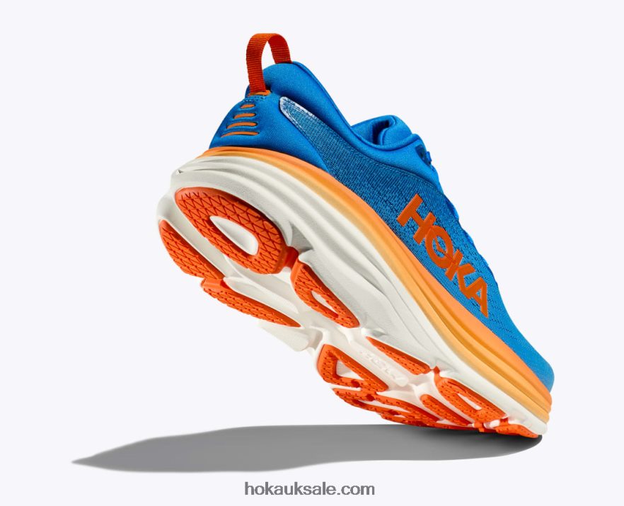 XHPD4N614 Bondi 8 Men Coastal Sky/Vibrant Orange Hoka