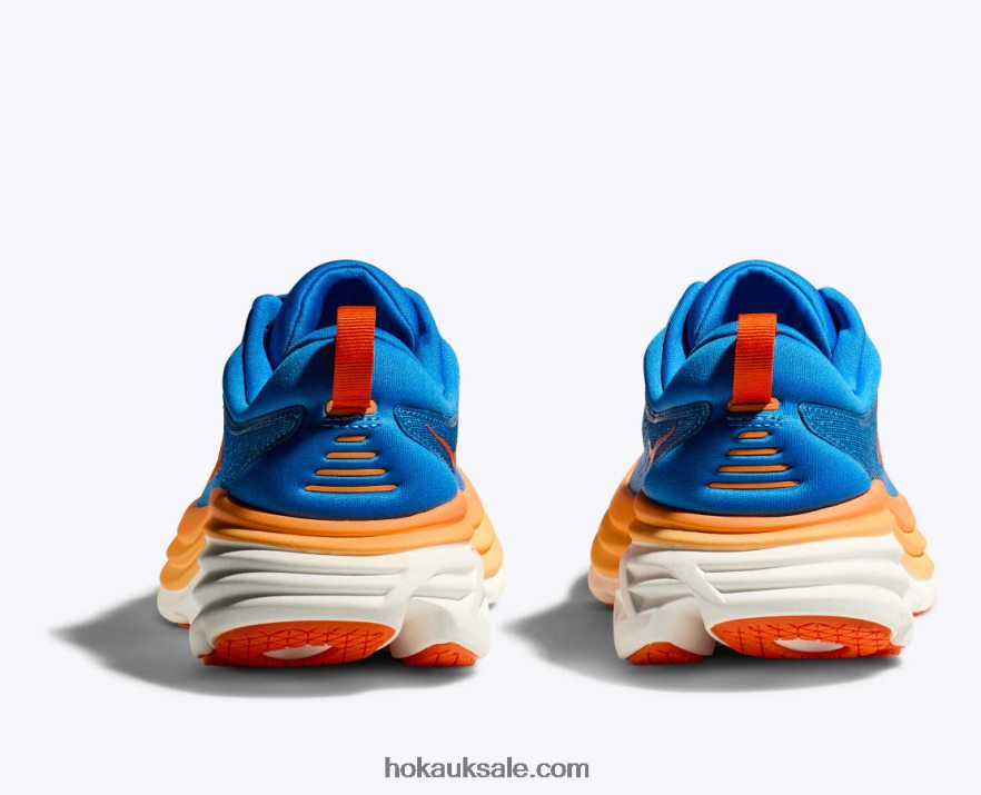 XHPD4N614 Bondi 8 Men Coastal Sky/Vibrant Orange Hoka