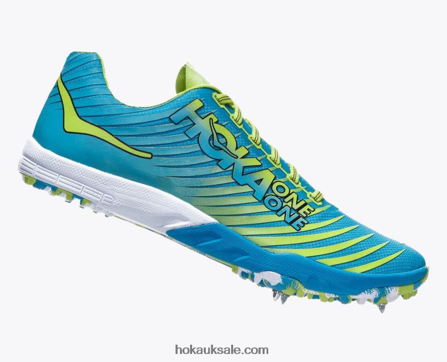 XHPD4N628 EVO XC Spike Men Cyan/Citrus Hoka