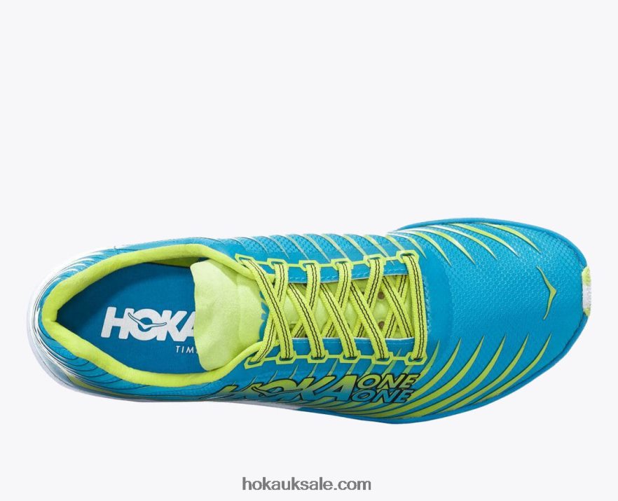 XHPD4N628 EVO XC Spike Men Cyan/Citrus Hoka