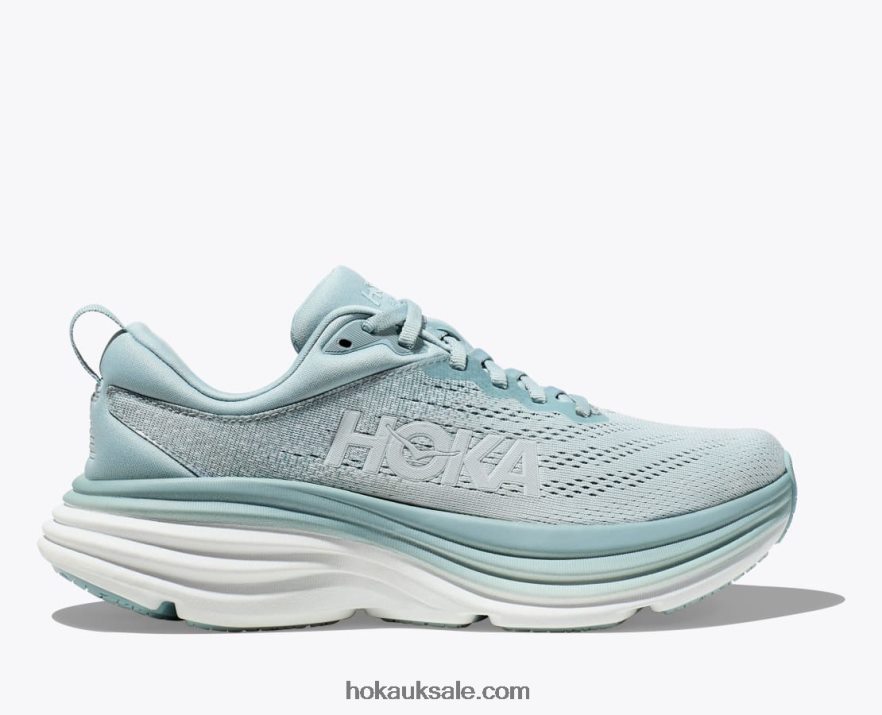 XHPD4N689 Bondi 8 Men Sharkskin/Harbor Mist Hoka