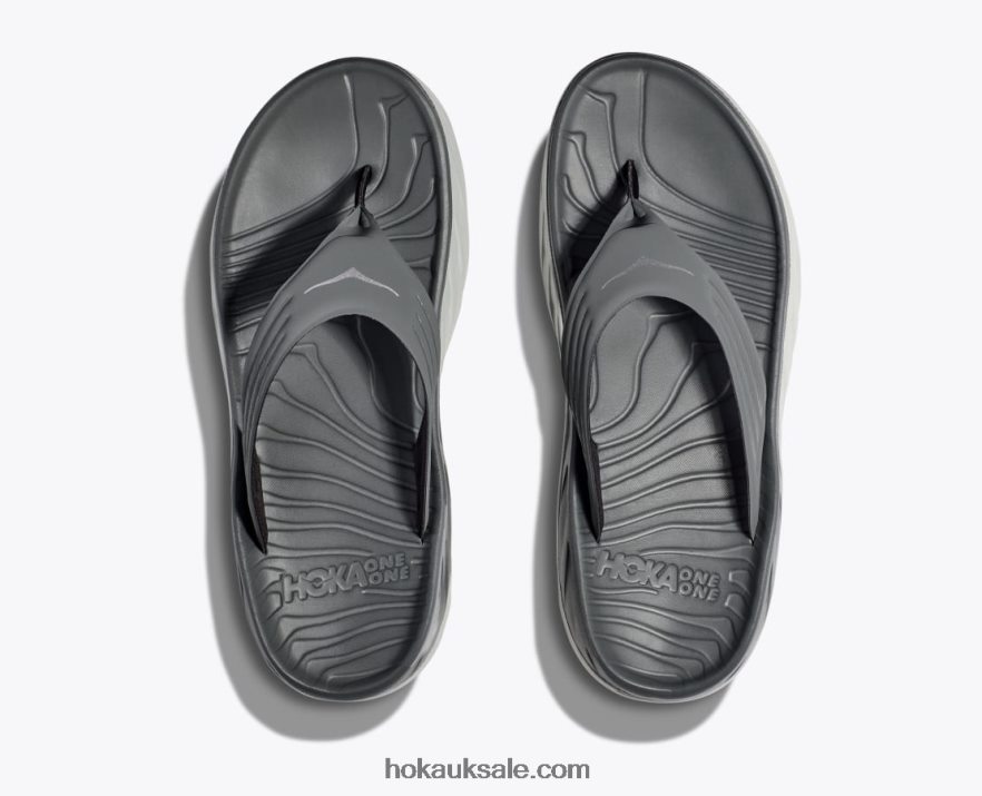 XHPD4N563 ORA Recovery Flip Men Balsam Green/Mercury Hoka