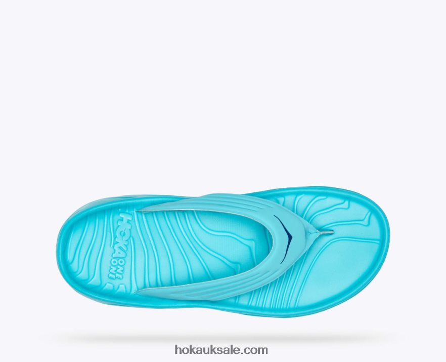 XHPD4N566 ORA Recovery Flip Men Scuba Blue/Bellwether Blue Hoka