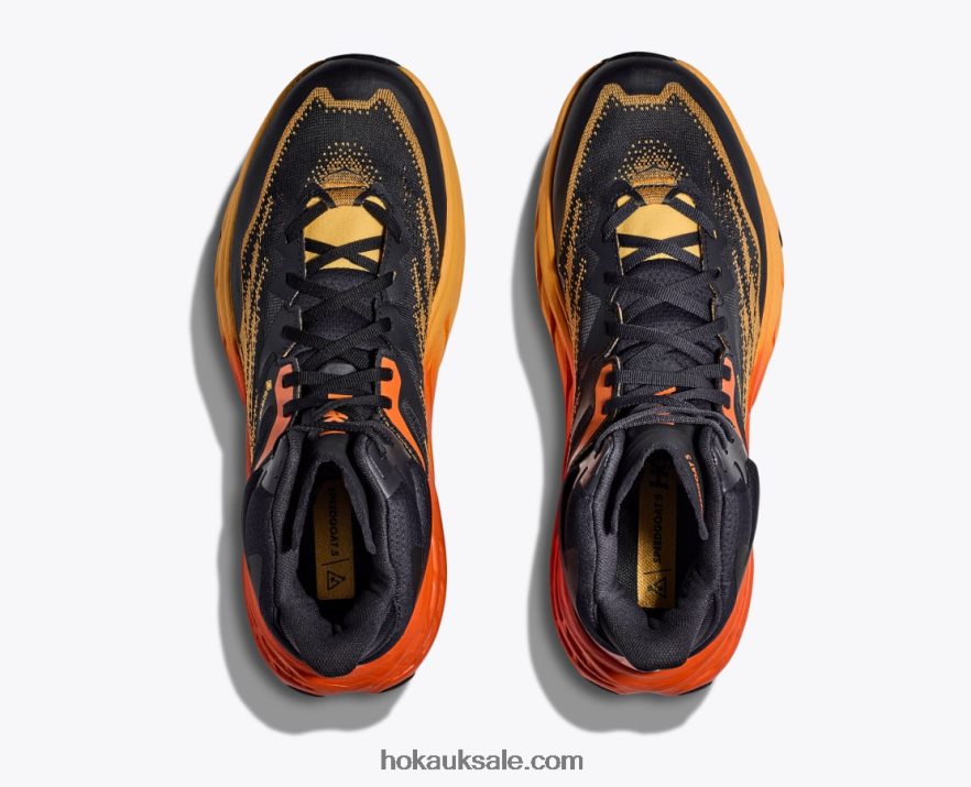 XHPD4N486 Speedgoat 5 Mid GTX Men Blue Graphite/Amber Yellow Hoka