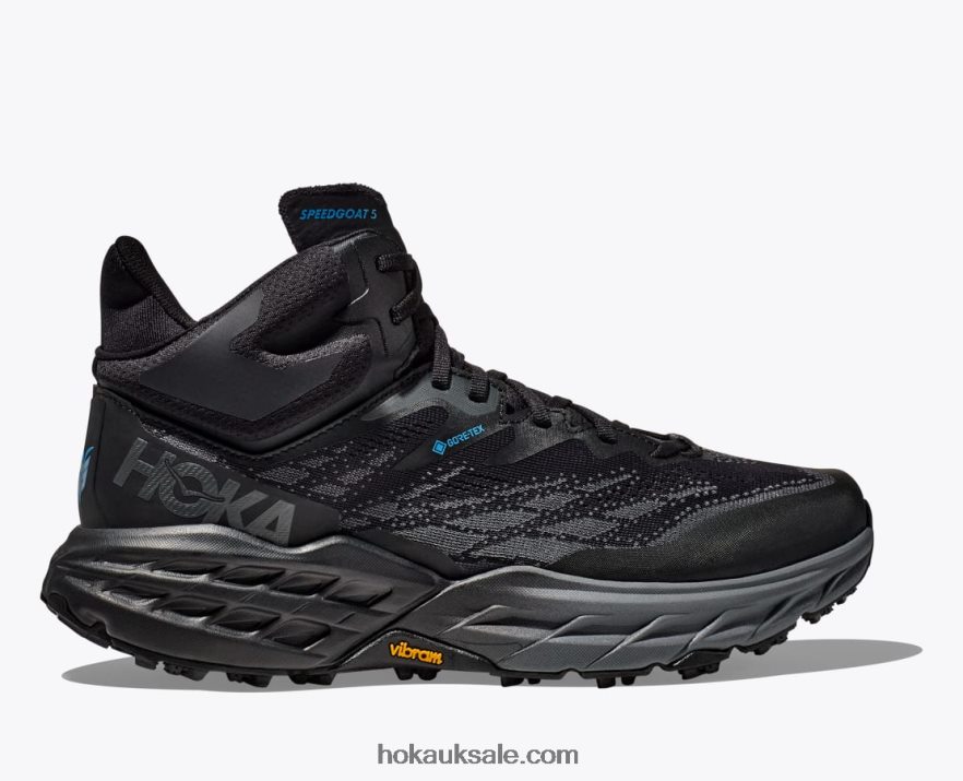 XHPD4N487 Speedgoat 5 Mid GTX Men Black Hoka