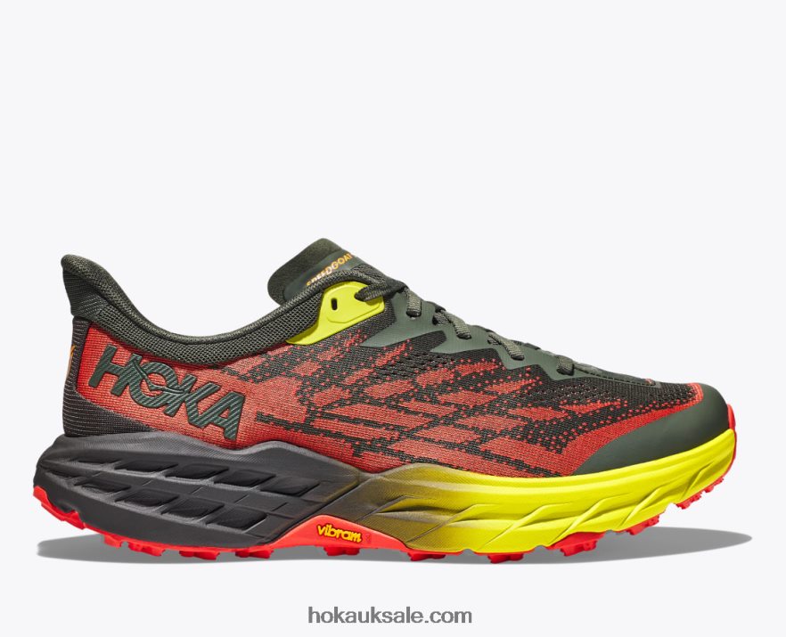 XHPD4N607 Speedgoat 5 Men Thyme/Fiesta Hoka