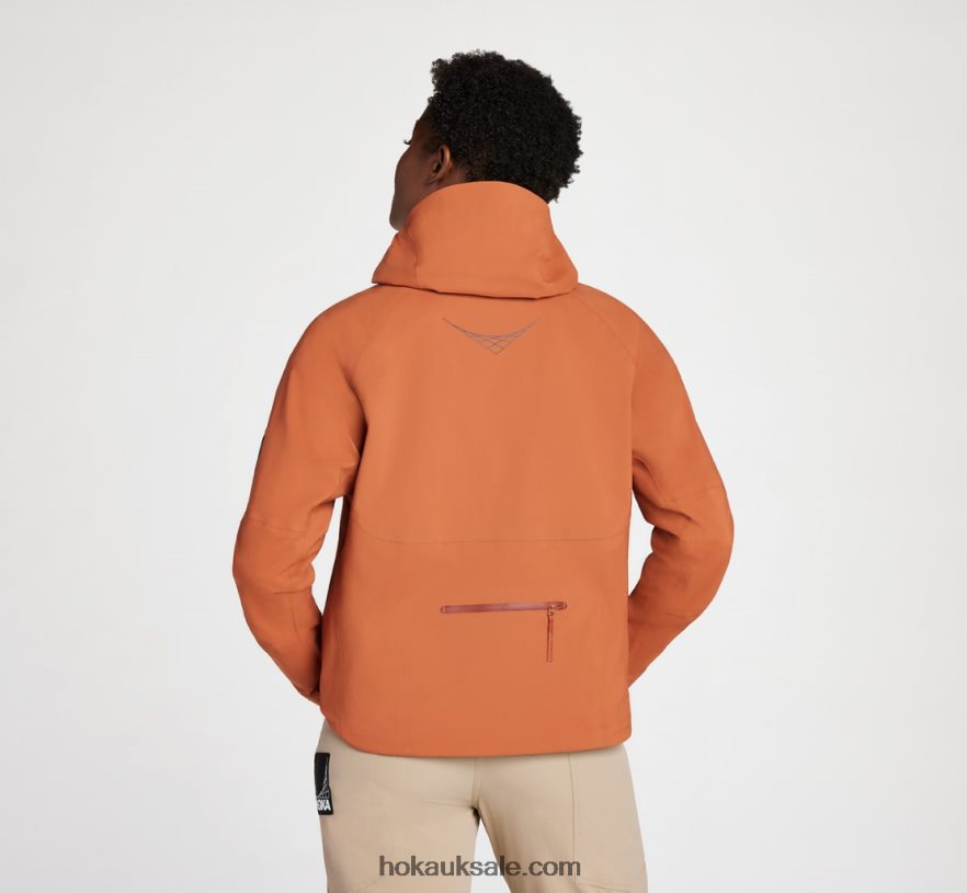 XHPD4N373 Transport Rain Jacket Women Baked Clay Hoka