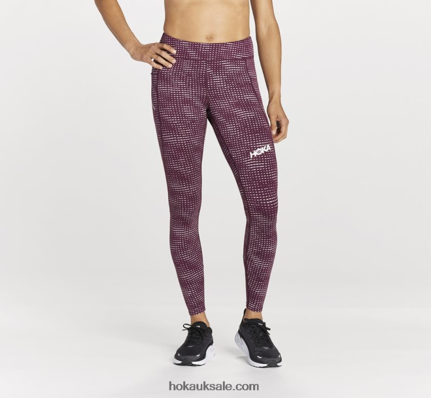 XHPD4N357 Performance Tight Women Grape Wine Hoka