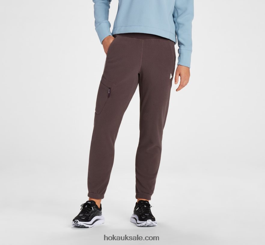 XHPD4N368 Fleece Jogger Women Raisin Hoka