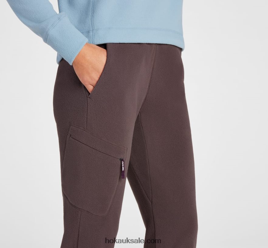 XHPD4N368 Fleece Jogger Women Raisin Hoka