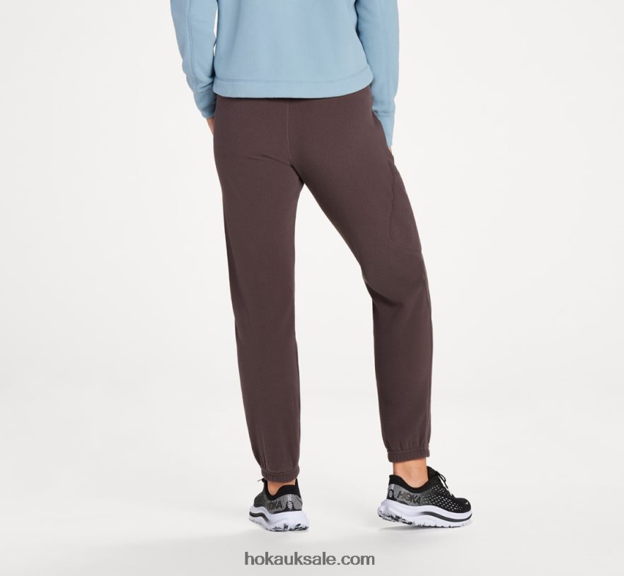 XHPD4N368 Fleece Jogger Women Raisin Hoka