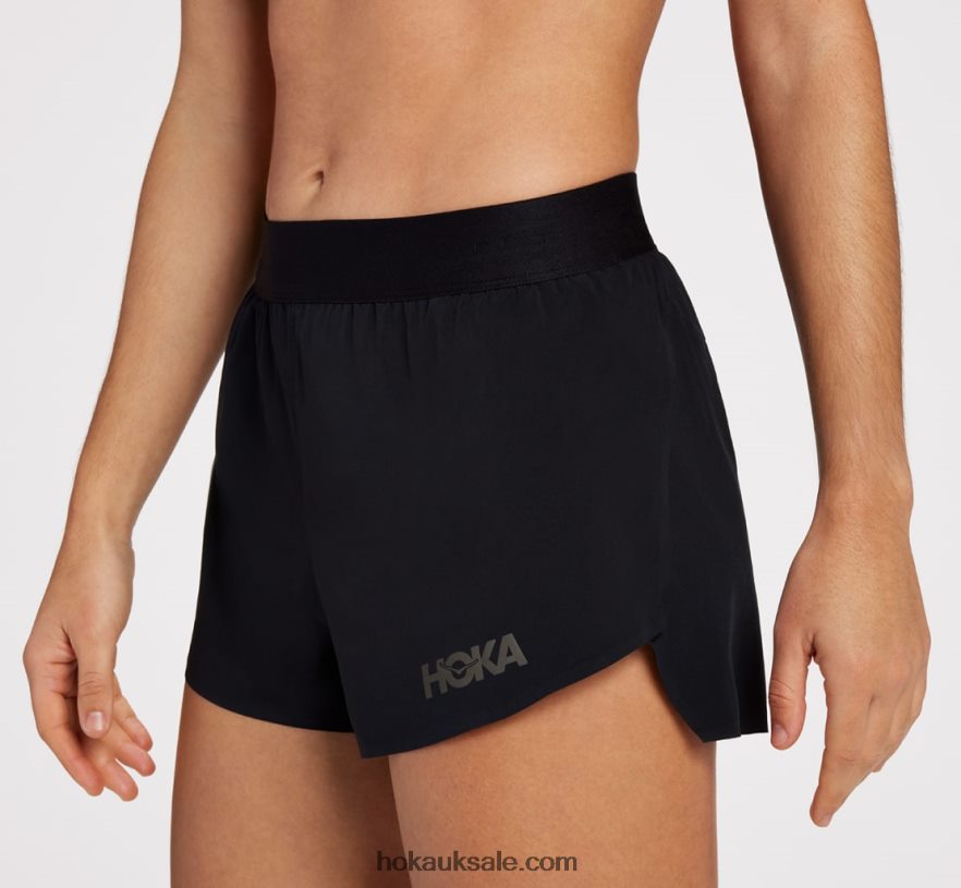 XHPD4N354 Split Short Women Black Hoka