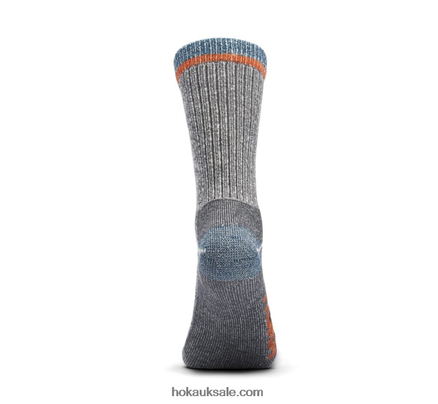 XHPD4N201 Merino Blend Crew Sock Women Castlerock Hoka