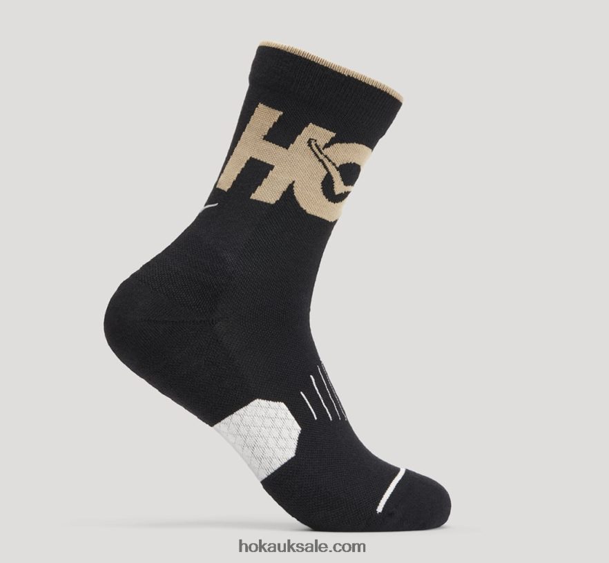 XHPD4N381 Crew Run Sock Women Anthracite/Dune Hoka