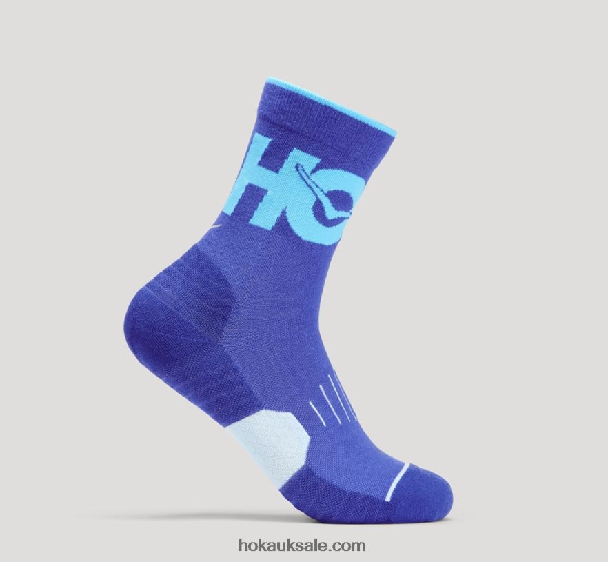 XHPD4N383 Crew Run Sock Women Bluing/Scuba Blue Hoka