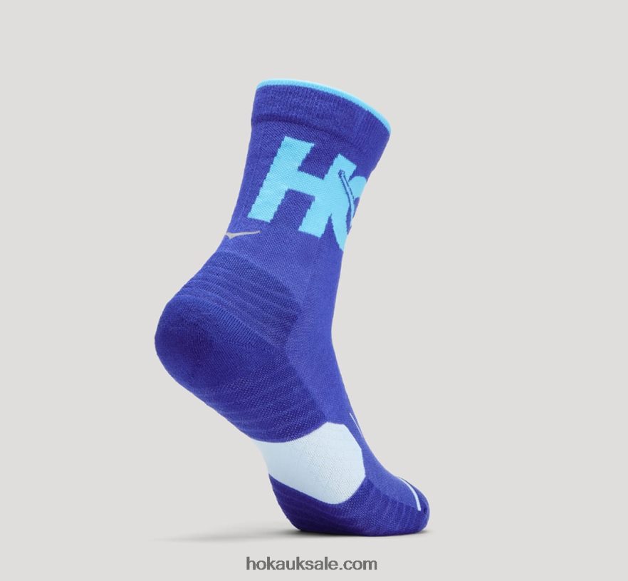 XHPD4N383 Crew Run Sock Women Bluing/Scuba Blue Hoka