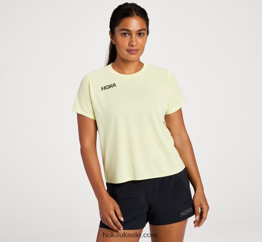 XHPD4N318 Short Sleeve Women Cyclamen Hoka