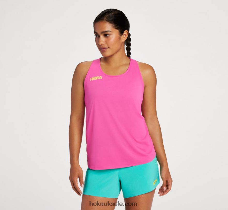 XHPD4N320 Tank Women Pink Yarrow Hoka