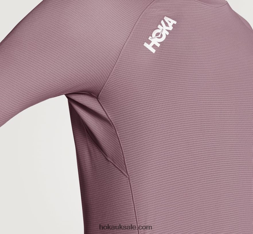 XHPD4N326 Glide 3/4 Sleeve Women Elderberry Hoka