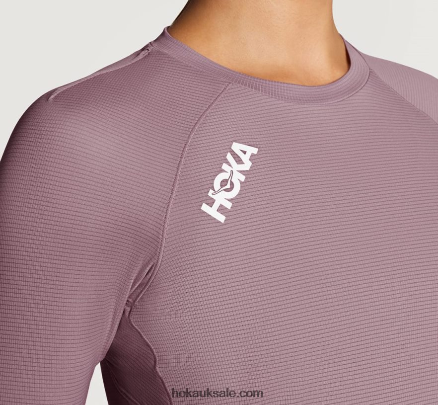 XHPD4N326 Glide 3/4 Sleeve Women Elderberry Hoka