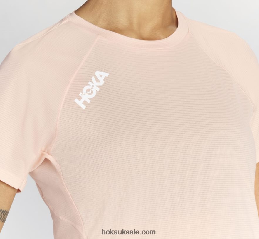 XHPD4N335 Glide Short Sleeve Women White Hoka