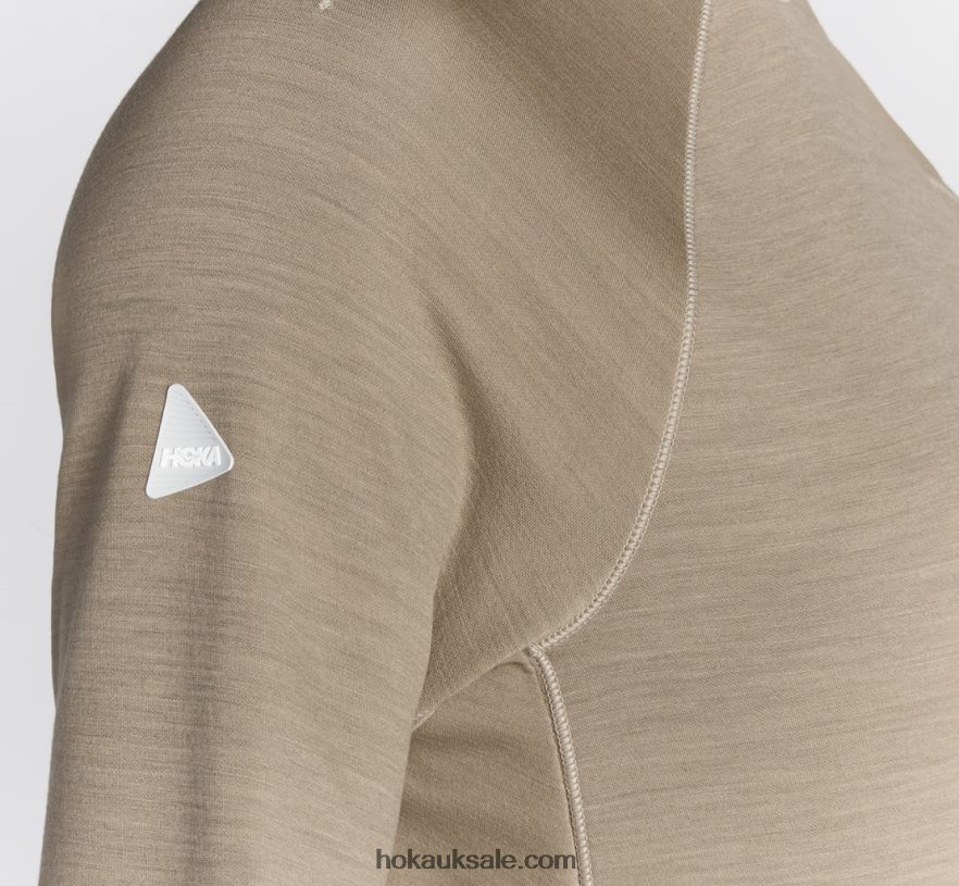 XHPD4N350 Merino Blend Long Sleeve Women Dune Hoka