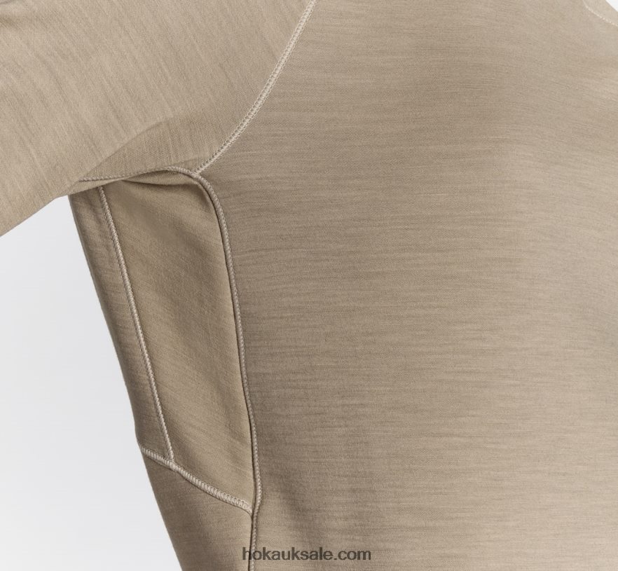 XHPD4N350 Merino Blend Long Sleeve Women Dune Hoka