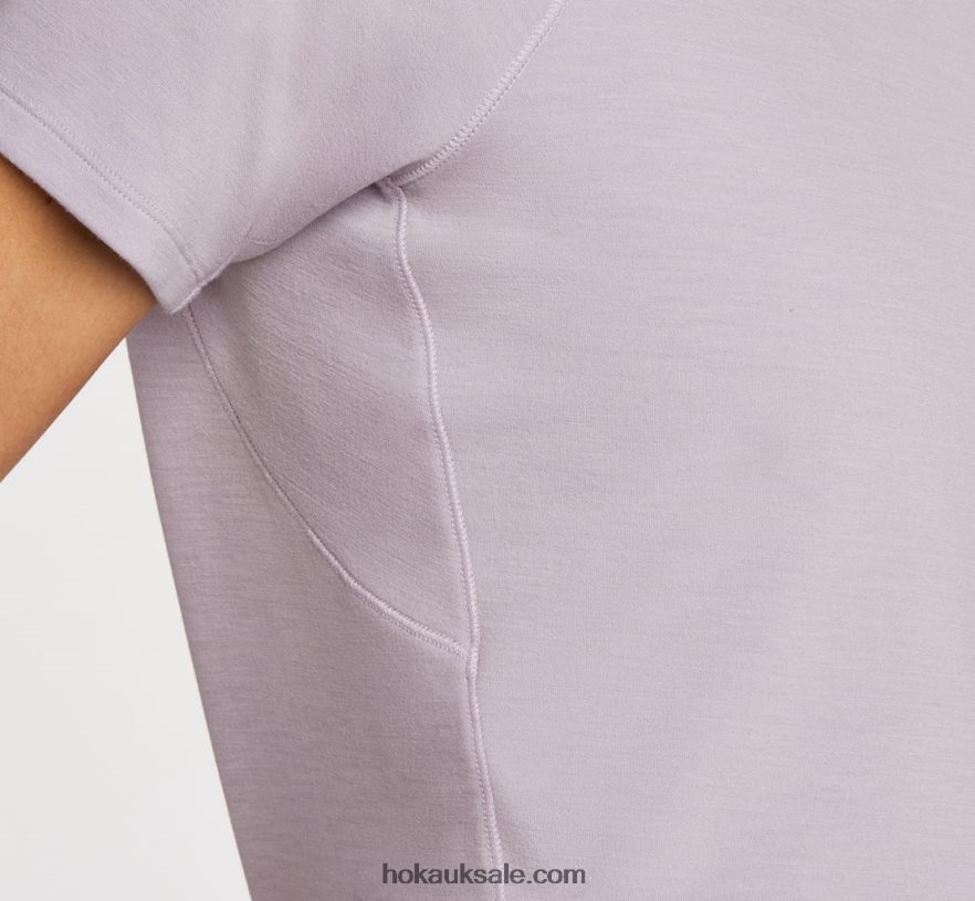 XHPD4N352 Midweight Merino Blend Short Sleeve Women Deep Lake Hoka