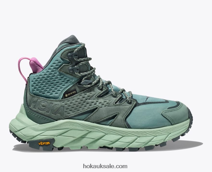 XHPD4N165 Anacapa Mid GTX Women Trellis/Mist Green Hoka