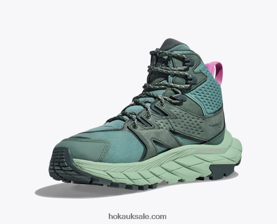 XHPD4N165 Anacapa Mid GTX Women Trellis/Mist Green Hoka