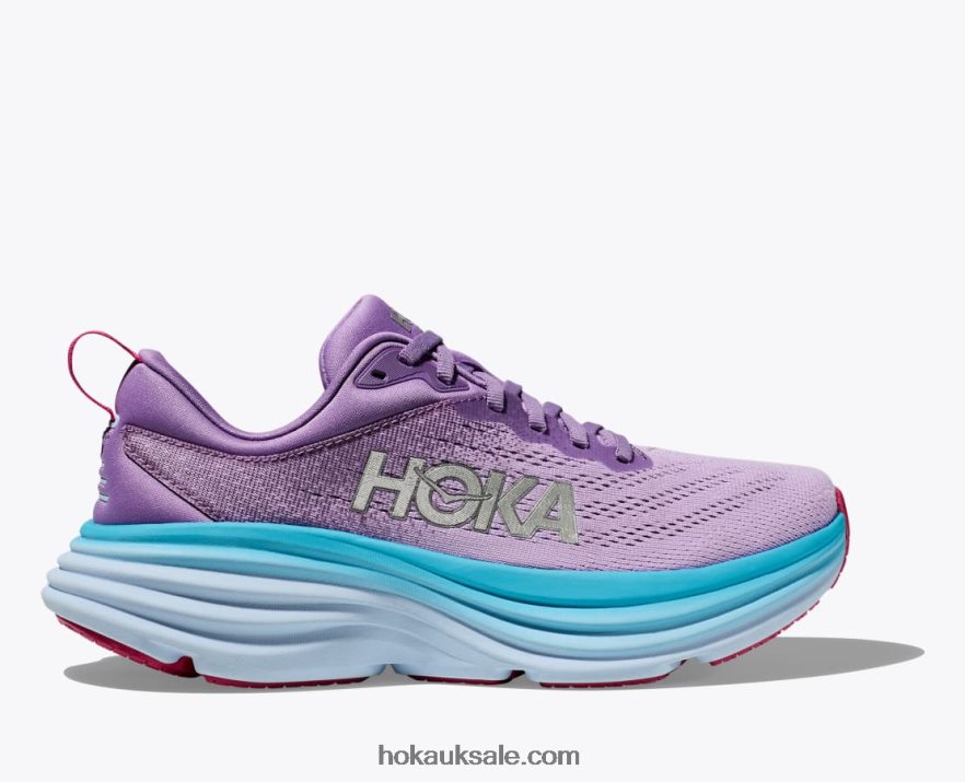 XHPD4N11 Bondi 8 Women Chalk Violet/Pastel Lilac Hoka