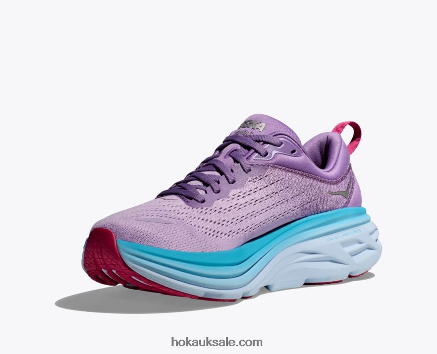 XHPD4N11 Bondi 8 Women Chalk Violet/Pastel Lilac Hoka
