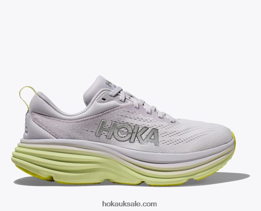 XHPD4N13 Bondi 8 Women Nimbus Cloud/Luminary Green Hoka