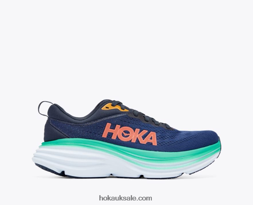 XHPD4N14 Bondi 8 Women Outer Space/Bellwether Blue Hoka