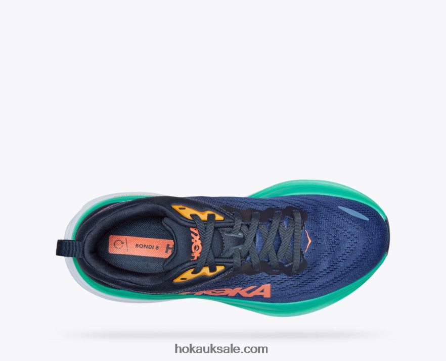 XHPD4N14 Bondi 8 Women Outer Space/Bellwether Blue Hoka