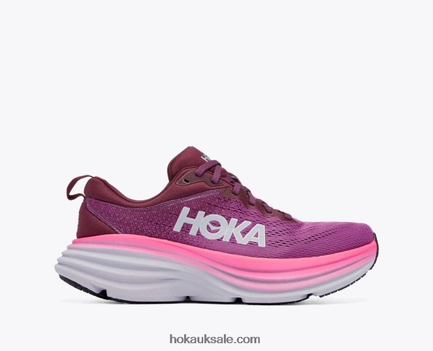 XHPD4N15 Bondi 8 Women Beautyberry/Grape Wine Hoka