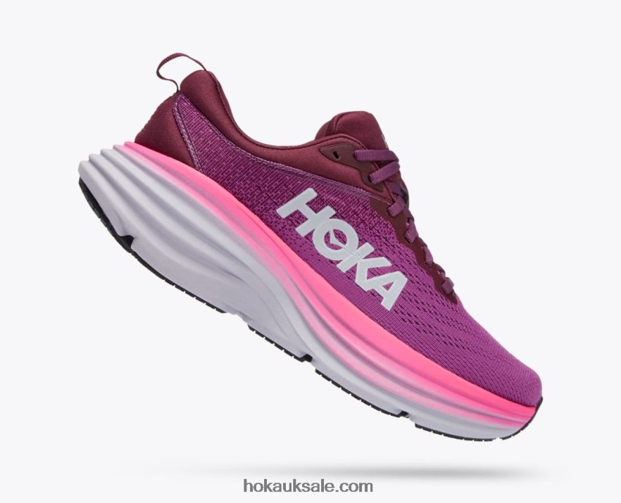 XHPD4N15 Bondi 8 Women Beautyberry/Grape Wine Hoka