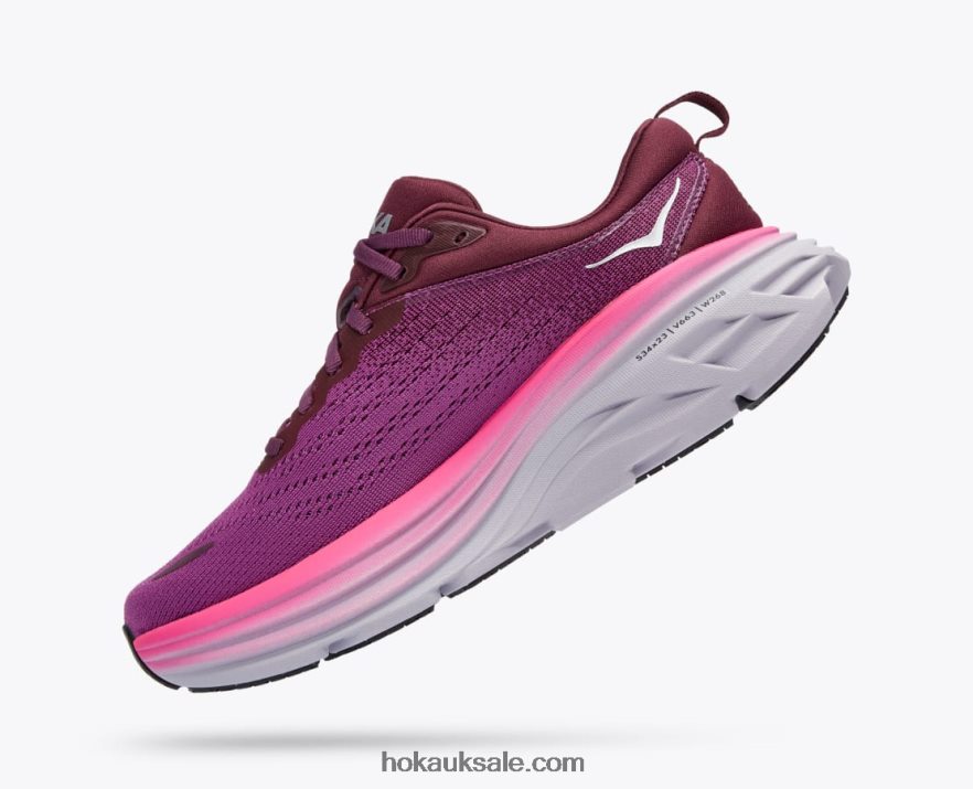 XHPD4N15 Bondi 8 Women Beautyberry/Grape Wine Hoka