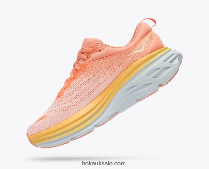 XHPD4N16 Bondi 8 Women Shell Coral/Peach Parfait Hoka