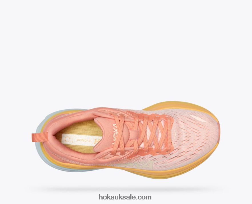 XHPD4N16 Bondi 8 Women Shell Coral/Peach Parfait Hoka