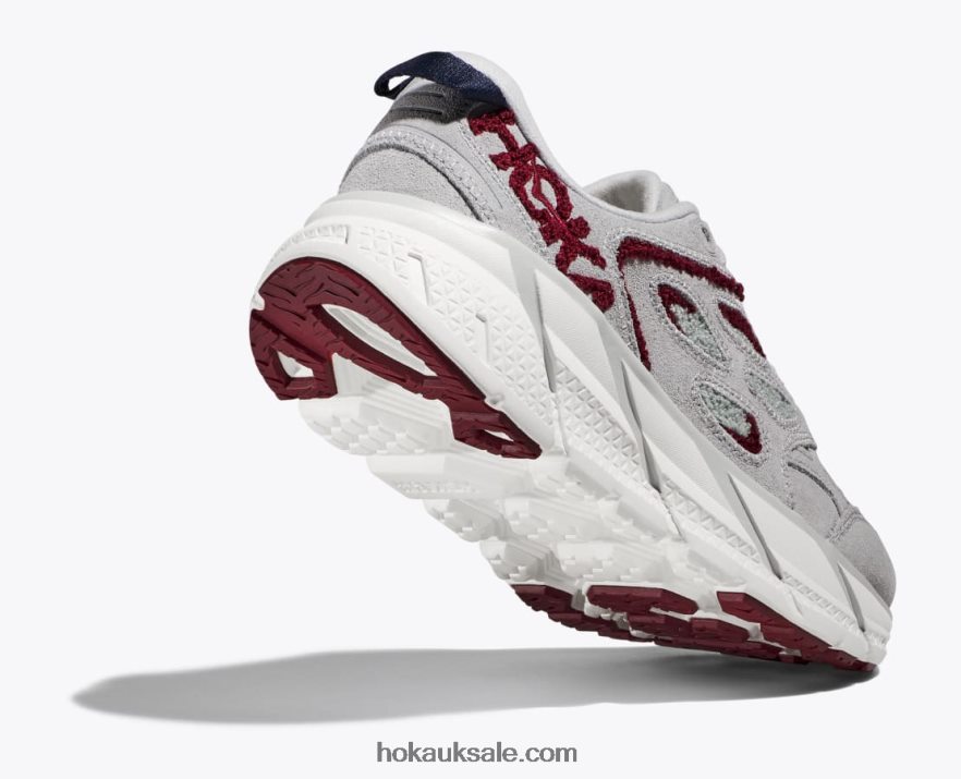 XHPD4N202 Clifton L Embroidery Women Lunar Rock/Cabernet Hoka