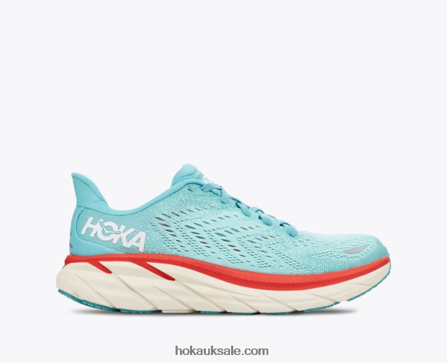 XHPD4N213 Clifton 8 Women Aquarelle/Eggshell Blue Hoka
