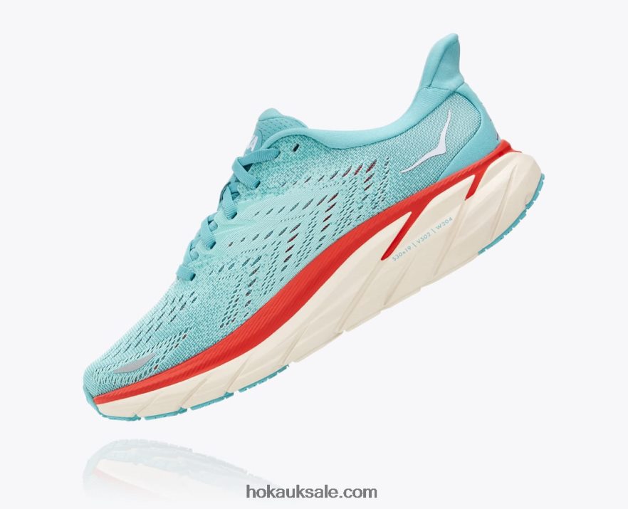 XHPD4N213 Clifton 8 Women Aquarelle/Eggshell Blue Hoka