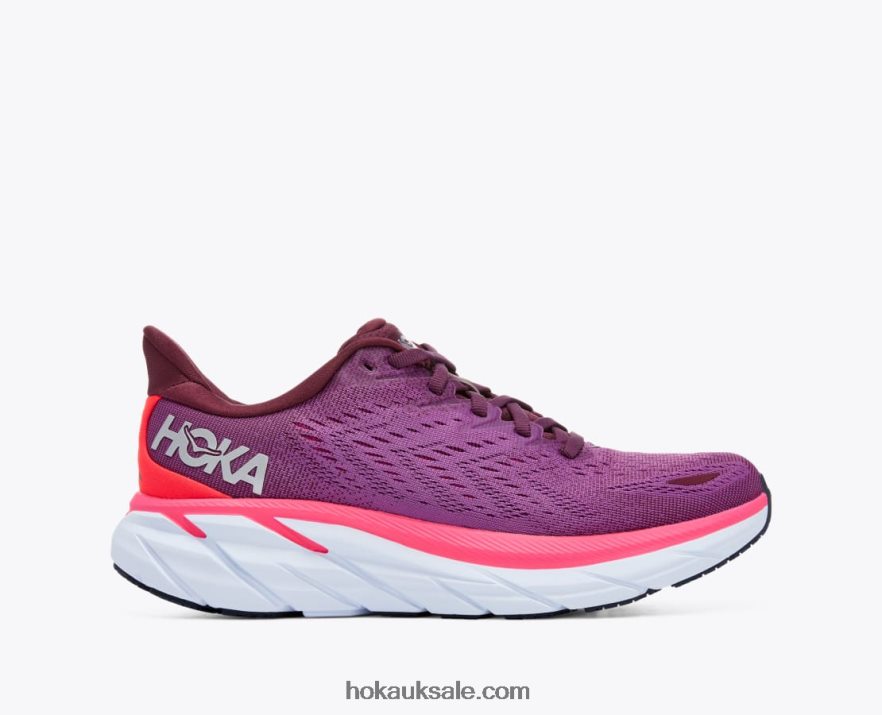 XHPD4N219 Clifton 8 Women Grape Wine/Beautyberry Hoka