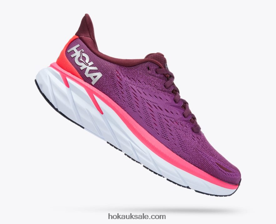 XHPD4N219 Clifton 8 Women Grape Wine/Beautyberry Hoka
