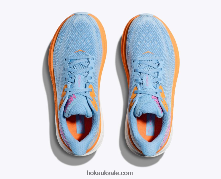 XHPD4N224 Clifton 9 Women Airy Blue/Ice Water Hoka